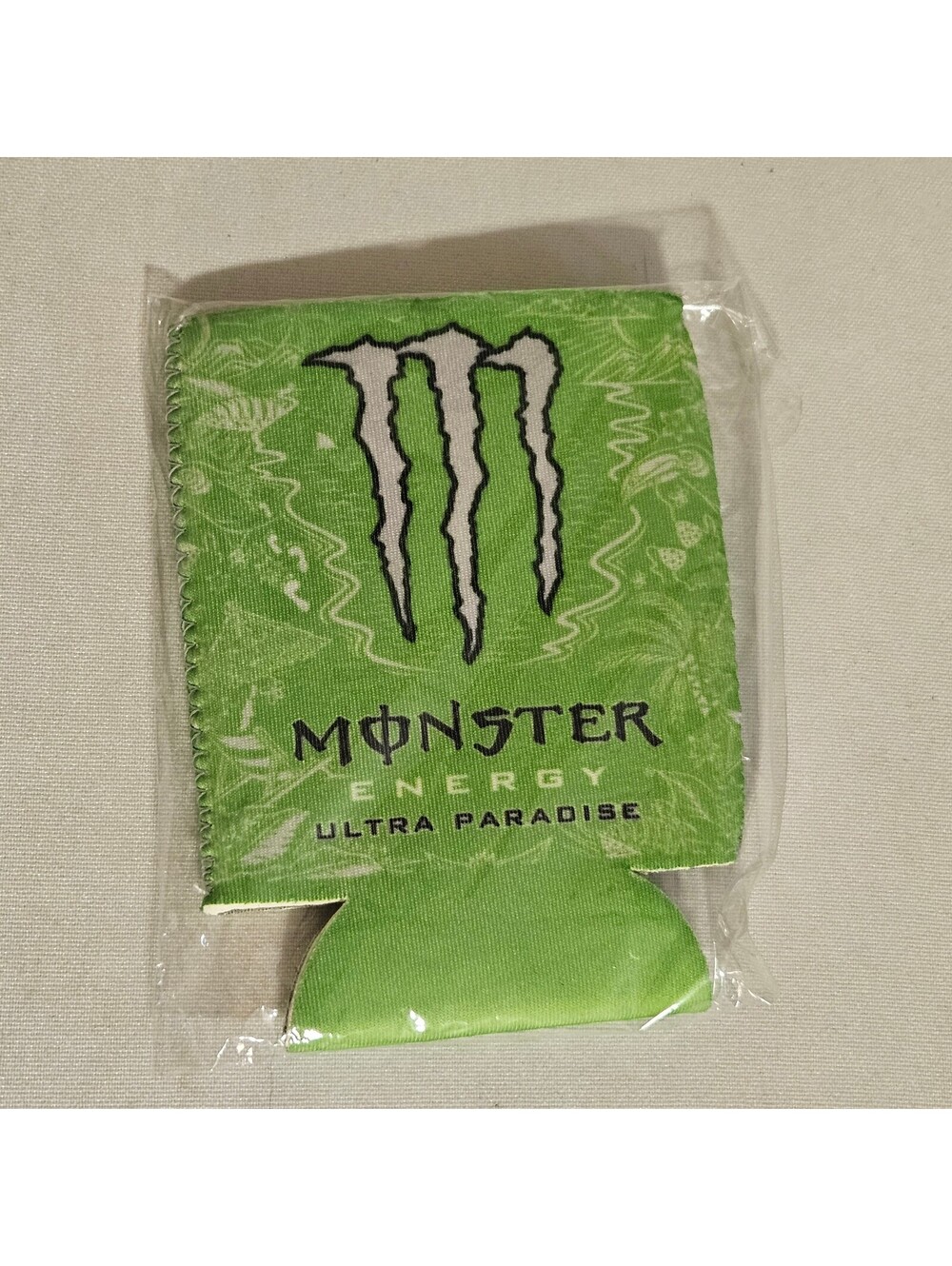 Monster Energy Green Can Cozy Ultra Paradise Drink Holder New With Tags Size One